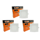 Kit 3 Painel Led Foxlux Quadrado Embutir 24w 3000k Biv