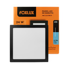 Kit 3 Painel Led Foxlux Quadrado Embutir 24w 6500k Preto