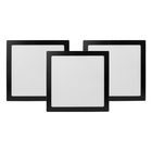 Kit 3 Painel Led Foxlux Quadrado Embutir 24w 6500k Preto