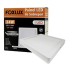 Kit 3 Painel Led Foxlux Quadrado Sobrepor 24w 6500k Biv