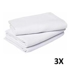 Kit 3 Pano De Chão Branco Alvejado P/ Limpeza Uso Geral