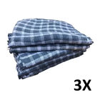 Kit 3 Pano De Chão Xadrez Alvejado P/ Limpeza Uso Geral