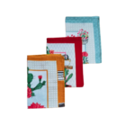 Kit 3 Panos Prato Copa 100 Algodão 45x65 Dohler Cacto