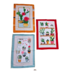 Kit 3 Panos Prato Copa 100 Algodão 45x65 Dohler Cacto