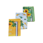 Kit 3 Panos Prato Copa 100 Algodão 45x65 Dohler Girassol