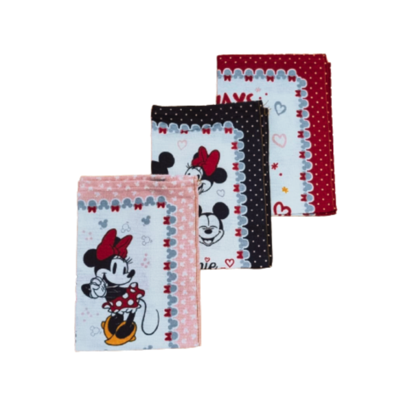 Kit 3 Panos Prato Copa 100 Algodão 45x65 Dohler Minnie