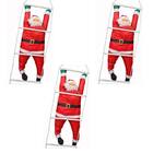 Kit 3 Papai Noel Na Escada E Pisca Pisca Estrela Natal Decora