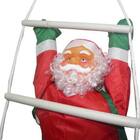 Kit 3 Papai Noel Na Escada E Pisca Pisca Estrela Natal Decora