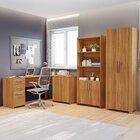 Kit 3 Peças 1 Mesa Em L 2 Gavetas 3 Portas 2 Armários Espress