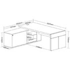 Kit 3 Peças 1 Mesa Em L Tamburato 1 Armário Alto 1 Balcão Bai