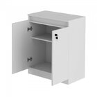 Kit 3 Peças 1 Mesa Para Escritório Com Gaveta 1 Armário E 1 B