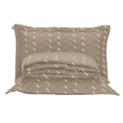 Kit 3 Peças Cobre Leito King 400 Fios Bordado Avelã