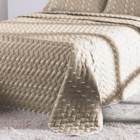 Kit 3 Peças Cobre Leito King 400 Fios Bordado Avelã