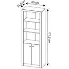 Kit 3 Peças Com 1 Mesa Para Escritório Em L, Estante Livreiro