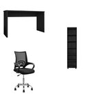 Kit 3 Peças Com Cadeira Para Escritório, Estante Livreiro E E