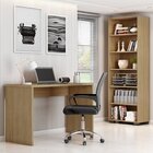 Kit 3 Peças Com Cadeira Para Escritório, Estante Livreiro E E