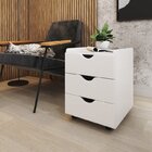 Kit 3 Peças Com Escrivaninha 120cm, Gaveteiro E Prateleira Co