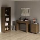 Kit 3 Peças Com Escrivaninha 1 Gaveta, Estante Livreiro E Gav