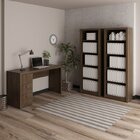 Kit 3 Peças Com Escrivaninha 3 Gavetas E 2 Estantes Livreiros