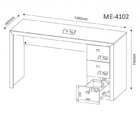 Kit 3 Peças Com Escrivaninha 3 Gavetas E 2 Estantes Livreiros
