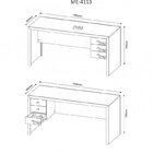 Kit 3 Peças Com Escrivaninha 3 Gavetas, Estante E Armário Mul