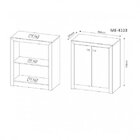 Kit 3 Peças Com Escrivaninha, Armário Multiuso Baixo E Estant