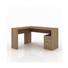 Kit 3 Peças Com Escrivaninha, Armário Multiuso Baixo E Estante