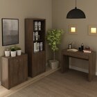 Kit 3 Peças Com Escrivaninha Com Gaveta, Armário Multiuso Alt