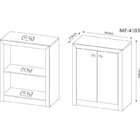 Kit 3 Peças Com Escrivaninha Com Gaveta, Armário Multiuso Alt