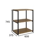 Kit 3 Peças Com Escrivaninha E 2 Estantes Caroline Preto/elmo