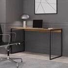 Kit 3 Peças Com Escrivaninha E 2 Estantes Caroline Preto/elmo