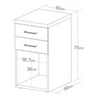 Kit 3 Peças Com Escrivaninha Minimalista, Balcão Multiuso 2 P