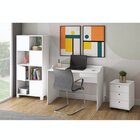 Kit 3 Peças Com Escrivaninha Minimalista Com 1 Gaveta Slim, G