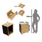 Kit 3 Peças Com Gaveteiro Me4148, Balcão Me4149 E Armário Alt