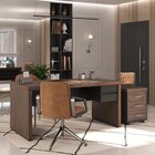 Kit 3 Peças Com Mesa Operacional 1400 Em Tamburato, Gaveteiro