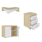 Kit 3 Peças Com Mesa Para Escritório Diretor Em L Tamburato,