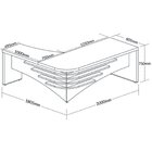 Kit 3 Peças Com Mesa Para Escritório Diretor Em L Tamburato,