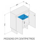 Kit 3 Peças Com Mesa Para Escritório Em L, Armário Baixo E Ba