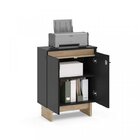 Kit 3 Peças Com Mesa Para Escritório Em L, Armário Baixo E Ba