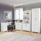 Kit 3 Peças Com Mesa Para Escritório Em L, Armário Multiuso A