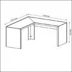 Kit 3 Peças Com Mesa Para Escritório Em L, Estante Livreiro A