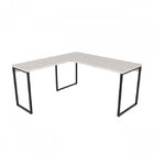 Kit 3 Peças Com Mesa Para Escritório Em L Kuadra E 2 Estantes