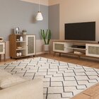 Kit 3 Peças Com Rack Para Tv Até 75 Polegadas, Buffet E Mesa