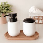 Kit 3 Peças Conjunto Para Banheiro Dispenser Sabonete Liquido