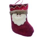 Kit 3 Peças Decoração Natal Bota Meia Papai Noel Natalino 18cm