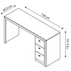 Kit 3 Peças Escrivaninha, Armário Multiuso Alto 2 Portas E Ga