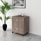 Kit 3 Peças Escrivaninha, Armário Multiuso Alto 2 Portas E Ga