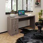 Kit 3 Peças Escrivaninha, Armário Multiuso Alto 2 Portas E Ga