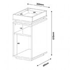 Kit 3 Peças Escrivaninha Match, Estante E Mesa Lateral