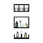 Kit 3 Peças Nicho Prateleira Para Banheiro 40 X 12cm Preto